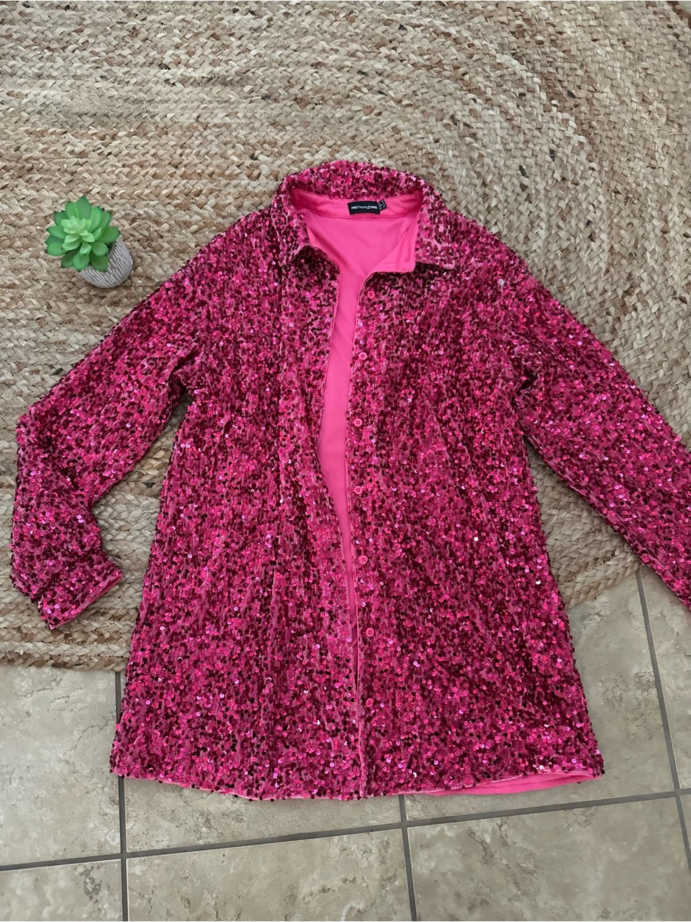 HOT PINK SEQUIN BLAZER